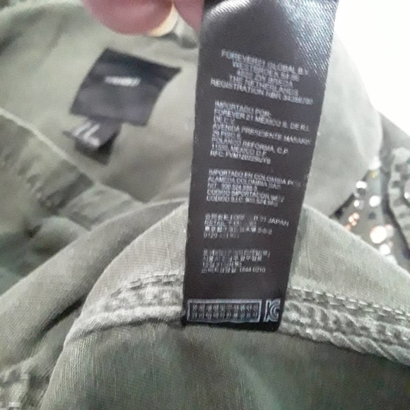 Forever 21 Rhinestone embellished Utility Jacket M - Picture 8 of 10